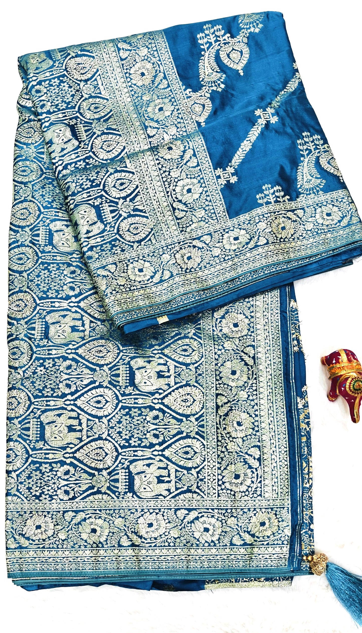 Mustard Yellow Satin silk Saree