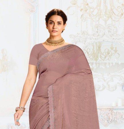 Crush Chiffon silk Saree