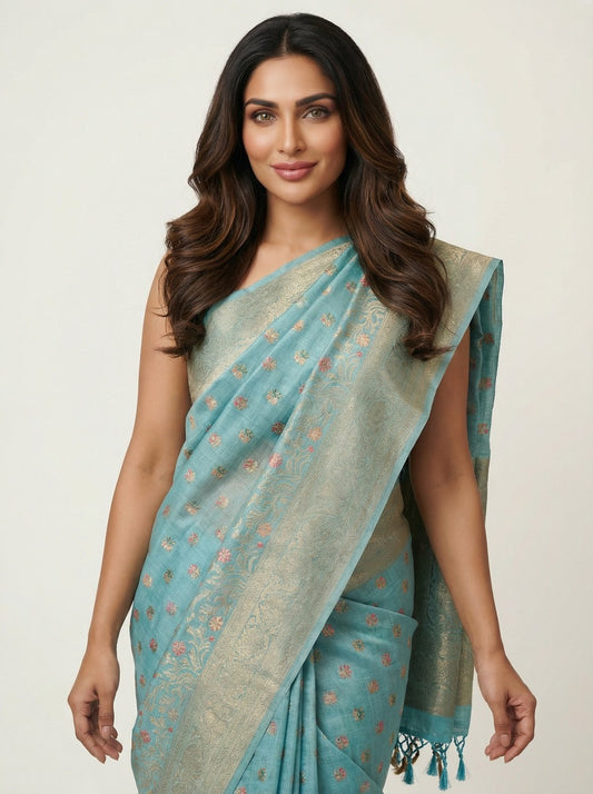 Chanderi Cotton Handloom Saree