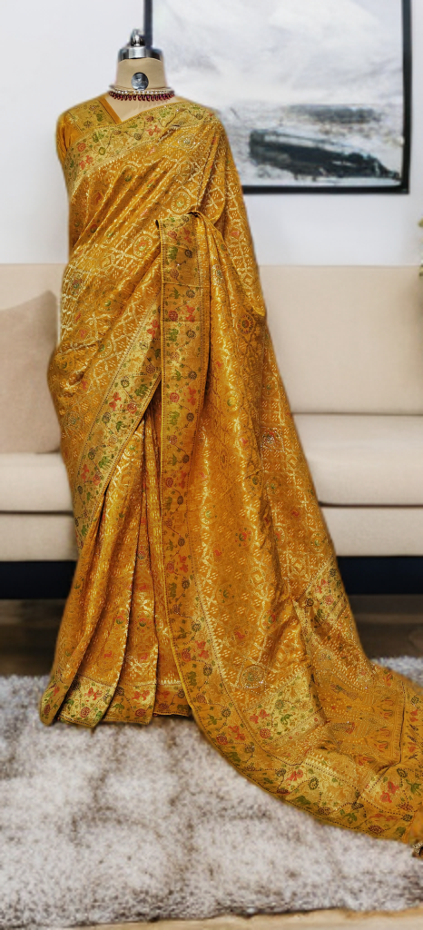 Premium Silk Saree with Sequins Embroidery