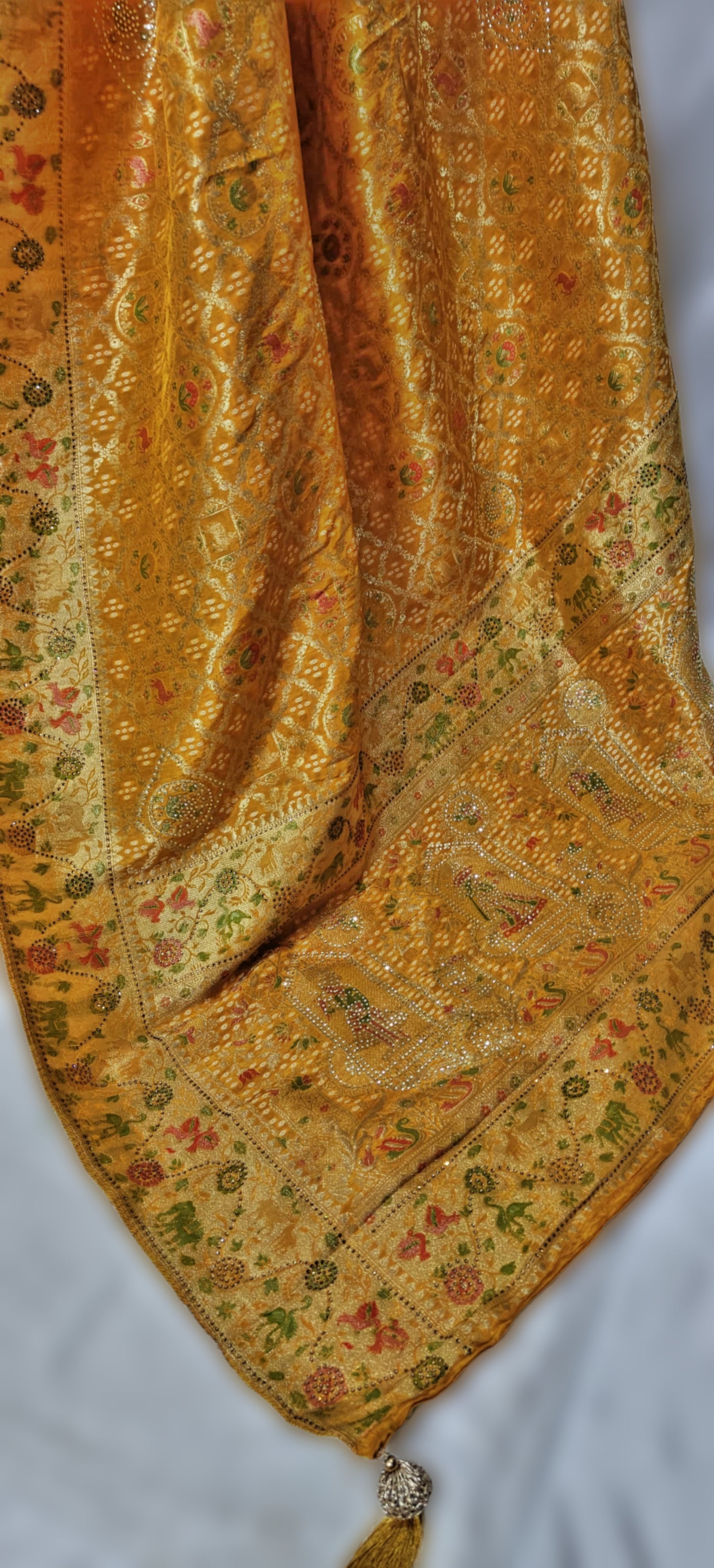 Premium Silk Saree with Sequins Embroidery