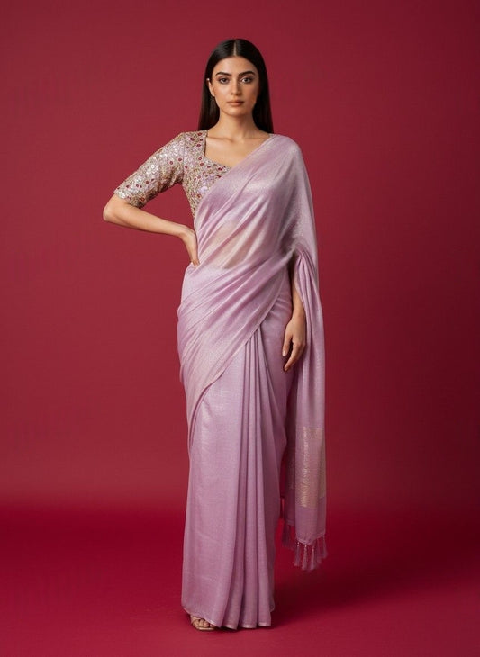 Purple Crush chiffon Silk Saree