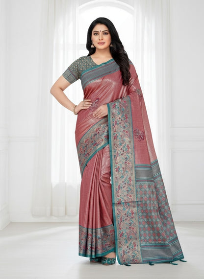 Tissue Kanjivaram Silk Saree with Paithani Border