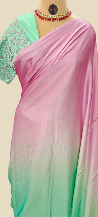 Satin Crepe Saree