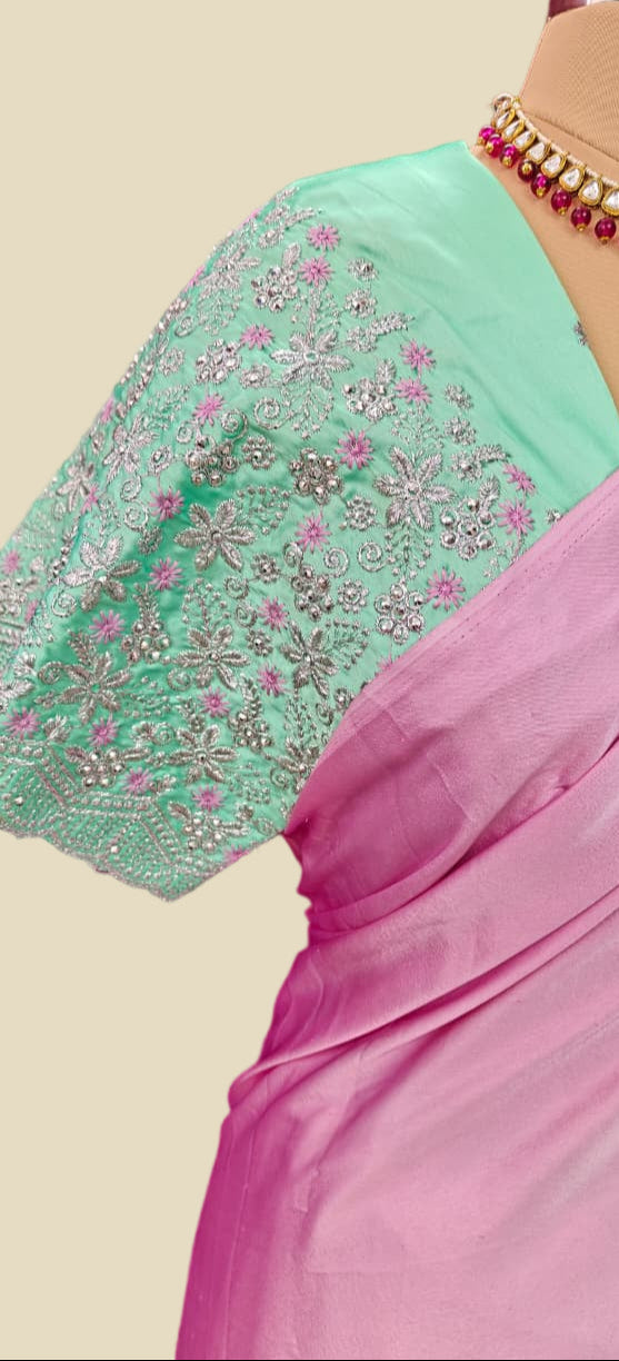 Satin Crepe Saree