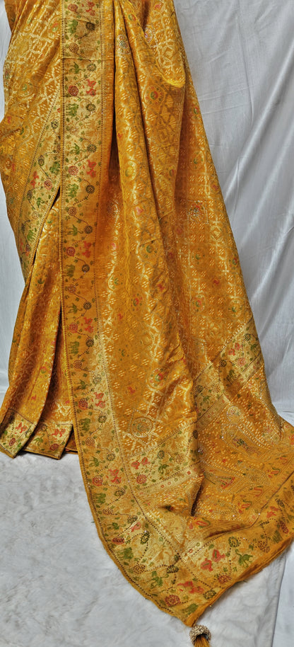 Premium Silk Saree with Sequins Embroidery