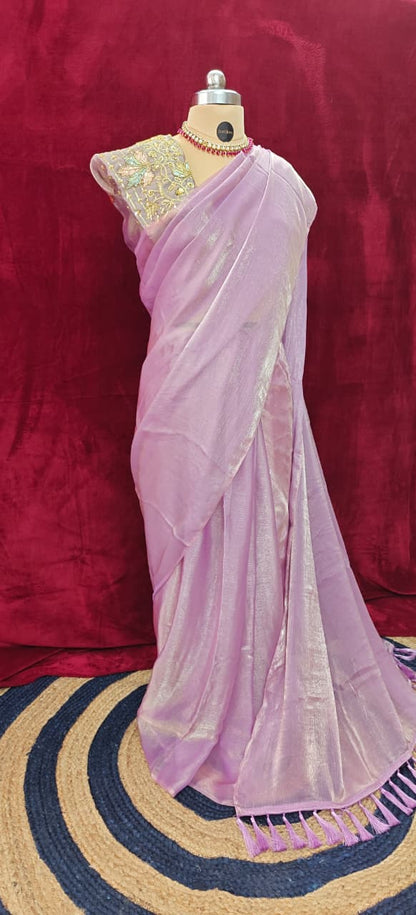 Purple Crush chiffon Silk Saree