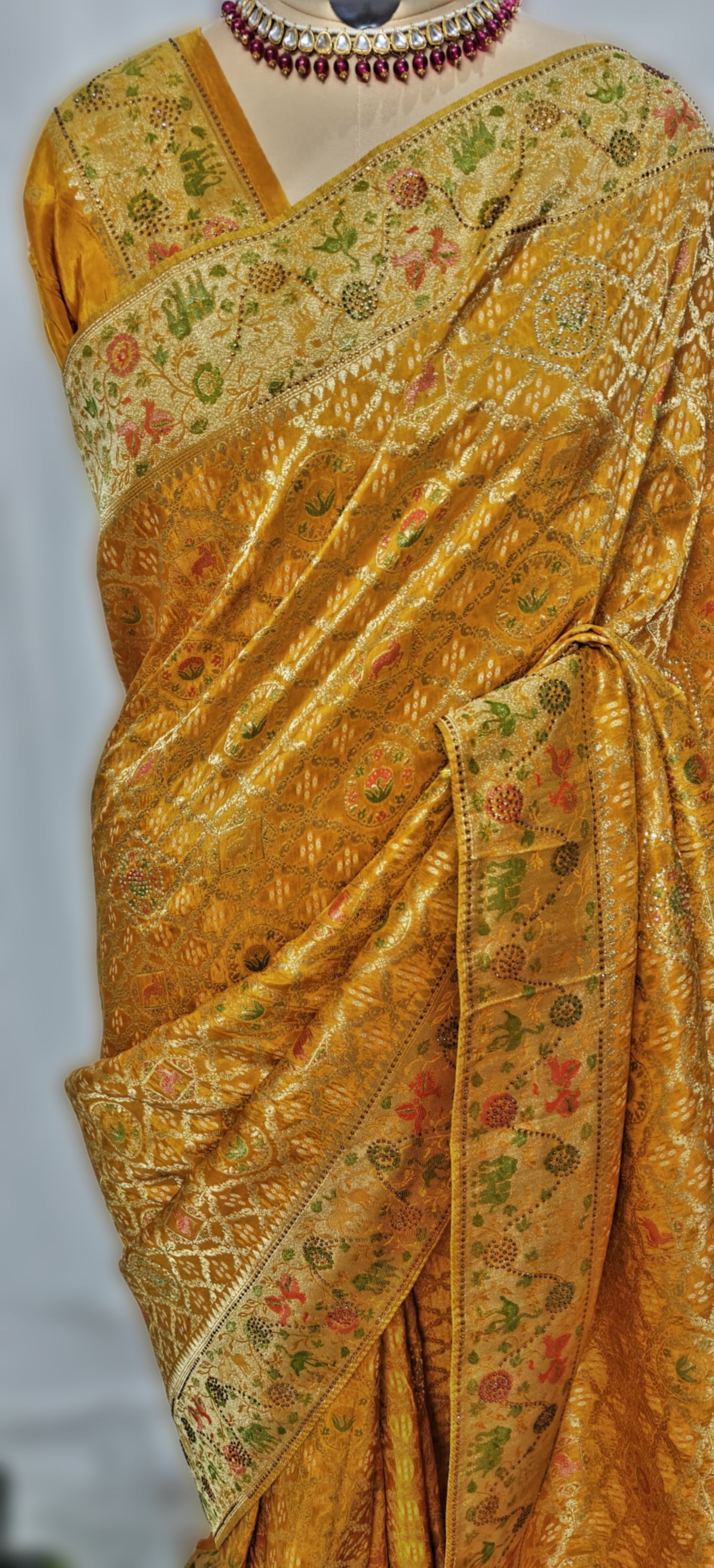 Premium Silk Saree with Sequins Embroidery